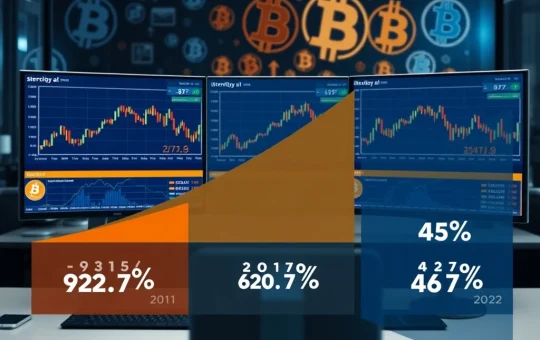 Bitcoin selloff analysis showing declining historical drawdown percentages from 2011 to 2025