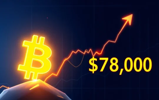 Bitcoin price breaks above the $78,000 level in a major market rally.