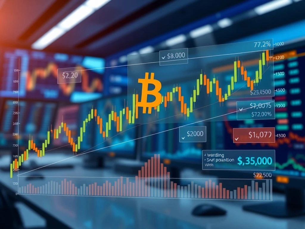 Bitcoin price volatility analysis showing short positions and key decision points for traders