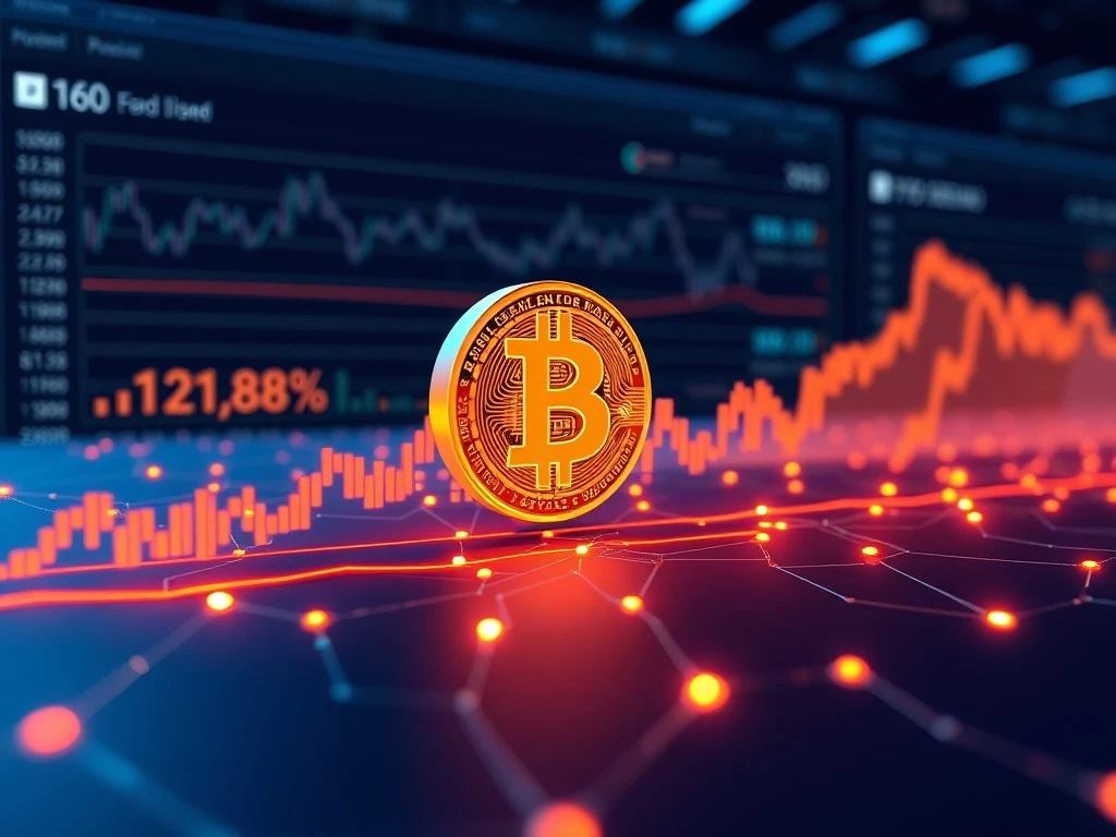 Bitcoin price chart showing sideways consolidation with flatlining realized cap metrics in 2025 market analysis