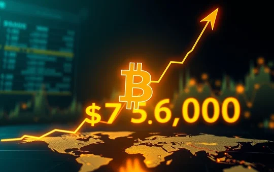 Bitcoin price surges past the $76,000 milestone in a major market rally.