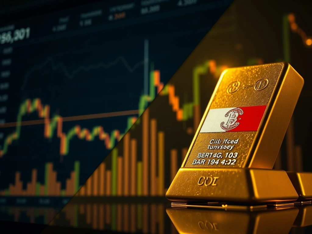 Bitcoin price chart holding key support level amid gold market and geopolitical uncertainty