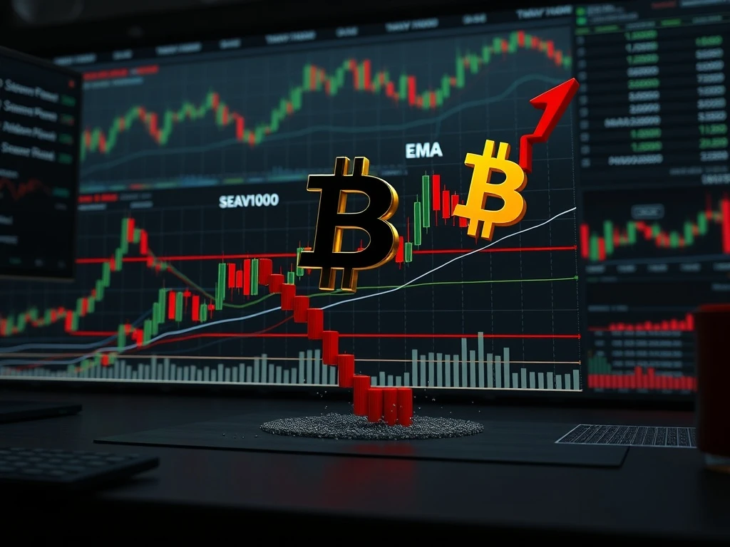 Bitcoin price chart breaking through EMA100 support during weekly market analysis