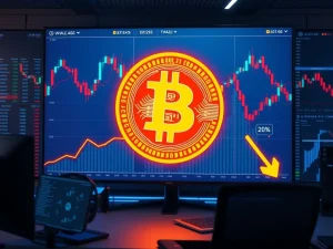 Bitcoin whale holdings data visualization showing significant decline in large holder supply distribution