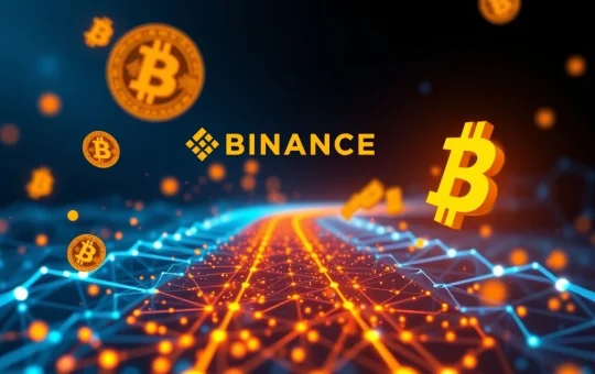 Visualization of a major Bitcoin whale transaction flowing to Binance exchange