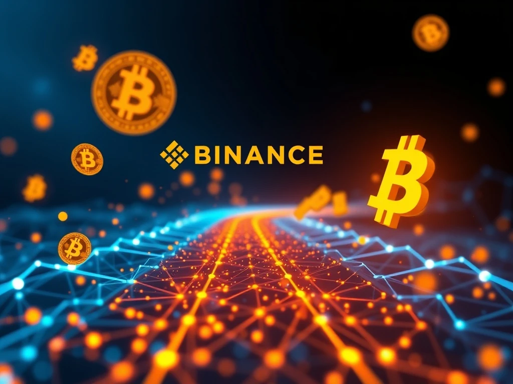 Visualization of a major Bitcoin whale transaction flowing to Binance exchange