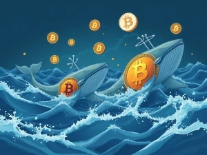Bitcoin whales transferring assets during market volatility with exchange data visualization