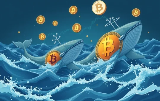 Bitcoin whales transferring assets during market volatility with exchange data visualization