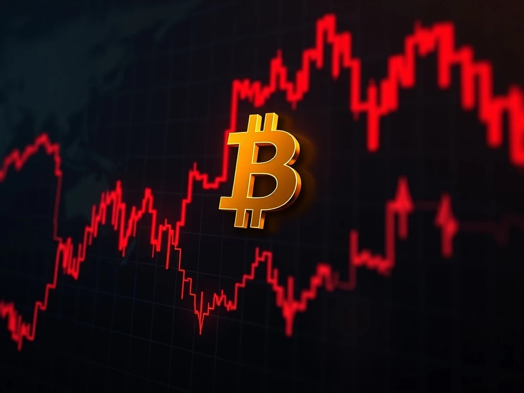 Bitcoin price chart and ETF outflows indicate worst Q1 performance in eight years.