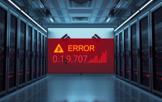 Bithumb exchange server error showing fake Bitcoin glitch and security concerns