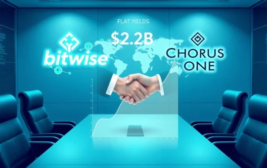 Bitwise acquires Chorus One in a $2.2 billion deal to expand crypto staking for institutions.