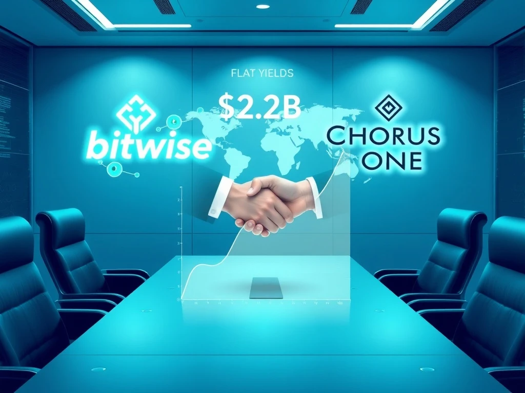 Bitwise acquires Chorus One in a $2.2 billion deal to expand crypto staking for institutions.