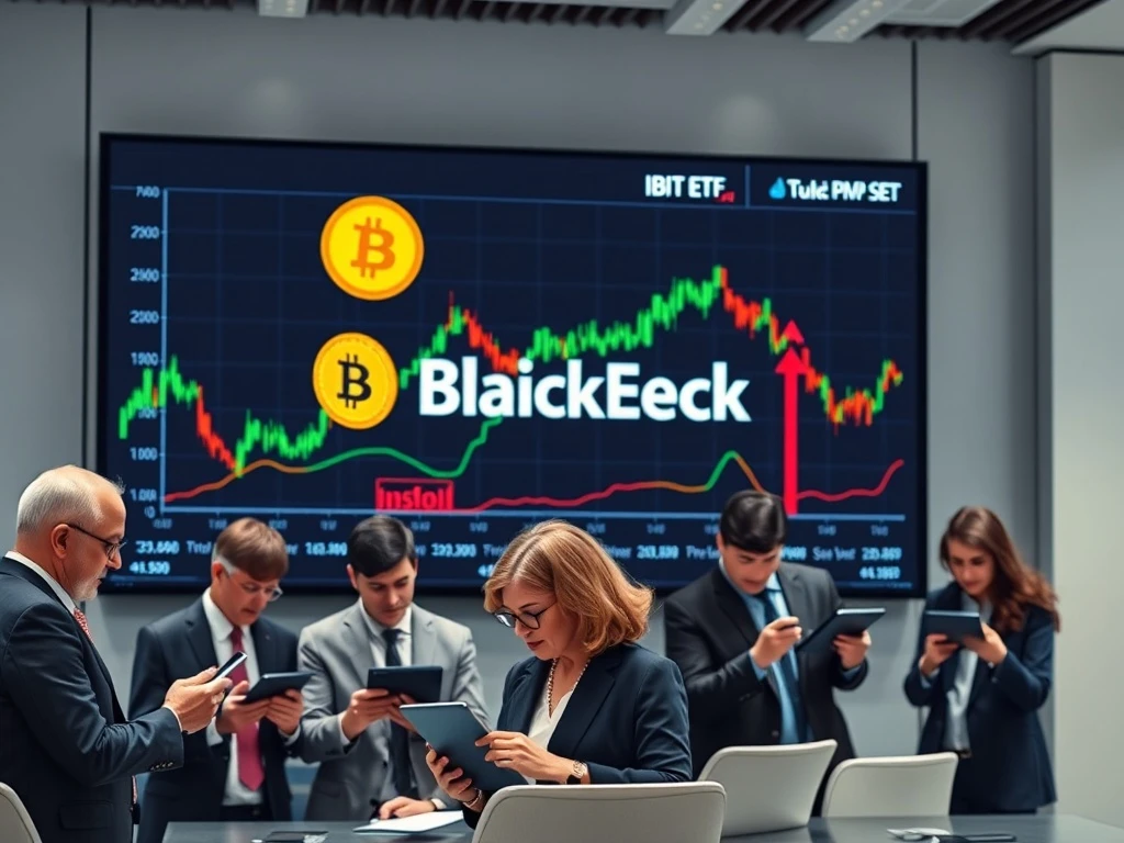 BlackRock's IBIT Bitcoin ETF shows minimal redemptions during cryptocurrency market volatility, indicating strong institutional confidence.