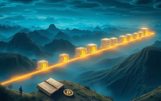 Blockchain history timeline showing evolution from paper ledgers to digital decentralized technology