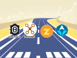 BlockDAG leads XRP, Zcash, and Solana in the competitive cryptocurrency market race for growth.