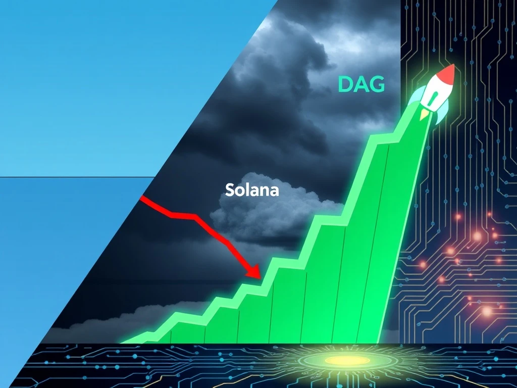 Comparative analysis of BlockDAG's mainnet launch versus Stellar and Solana market performance.