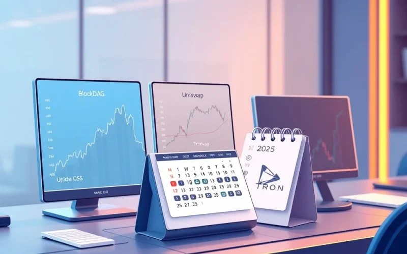 Analysis of BlockDAG's 400× potential versus Uniswap and Tron market performance