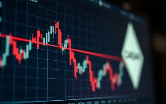 Cardano ADA price chart testing the decisive $0.24 technical support level.