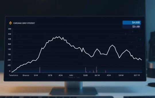 Cardano open interest collapse analysis showing exchange dominance shift from Binance to Gateio