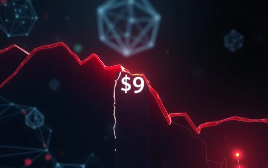 Analysis of Chainlink LINK price testing critical $9 support level during market sell-off.