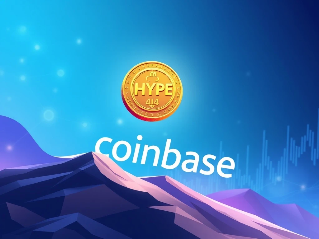 Coinbase exchange listing the HYPE token for spot trading in 2026.