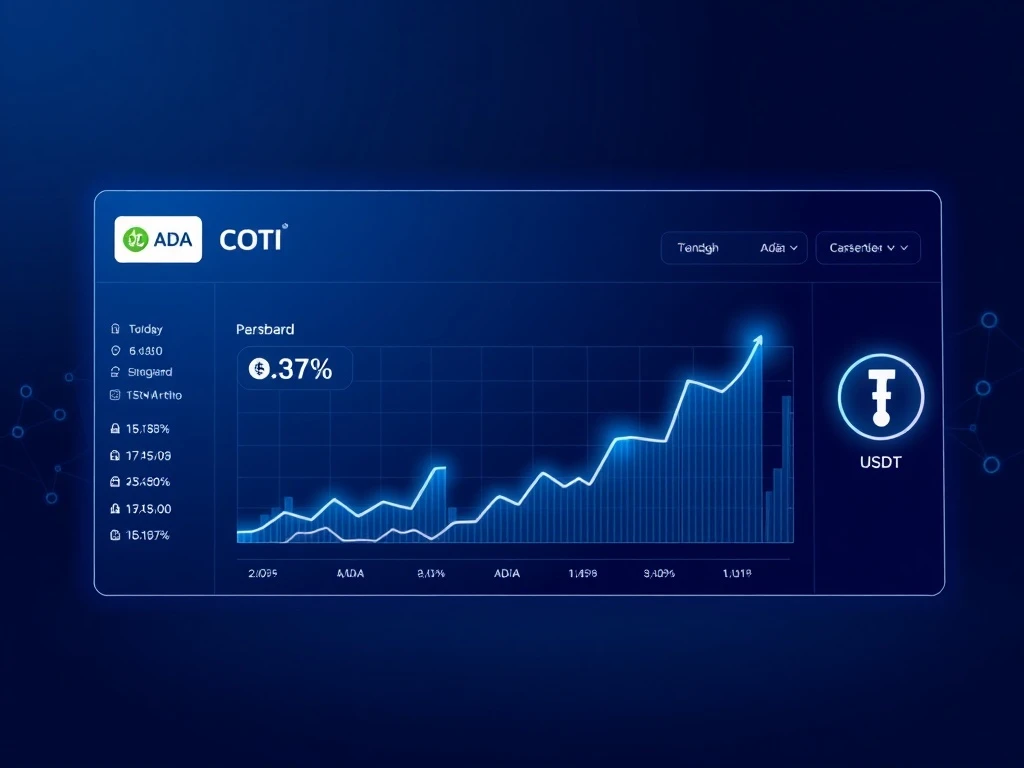 COTI Earn dashboard showing ADA and USDT yield opportunities through Carbon DeFi integration