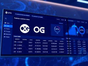 Crypto.com OG prediction market app interface showing event contract trading on a regulated platform.
