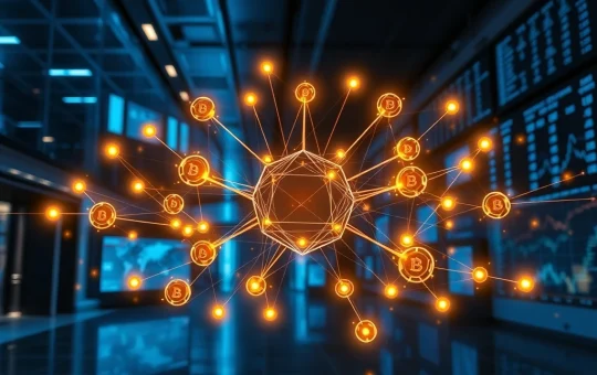 Conceptual visualization of crypto industry consolidation as predicted by Bullish CEO Tom Farley