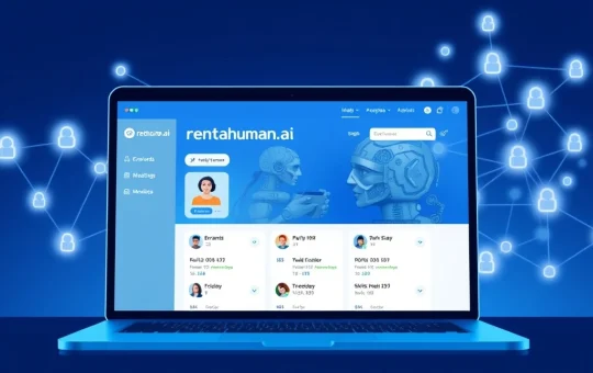 Dashboard of the rentahuman.ai platform where AI agents can hire humans for real-world tasks