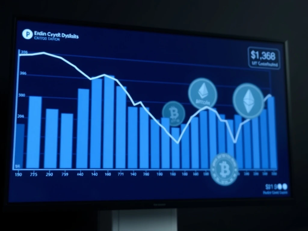Data visualization showing significant crypto fund outflows and declining asset values in 2025.