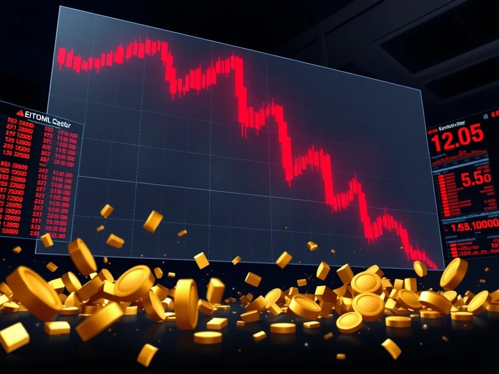 Chart showing $108 million in cryptocurrency futures liquidated during high market volatility
