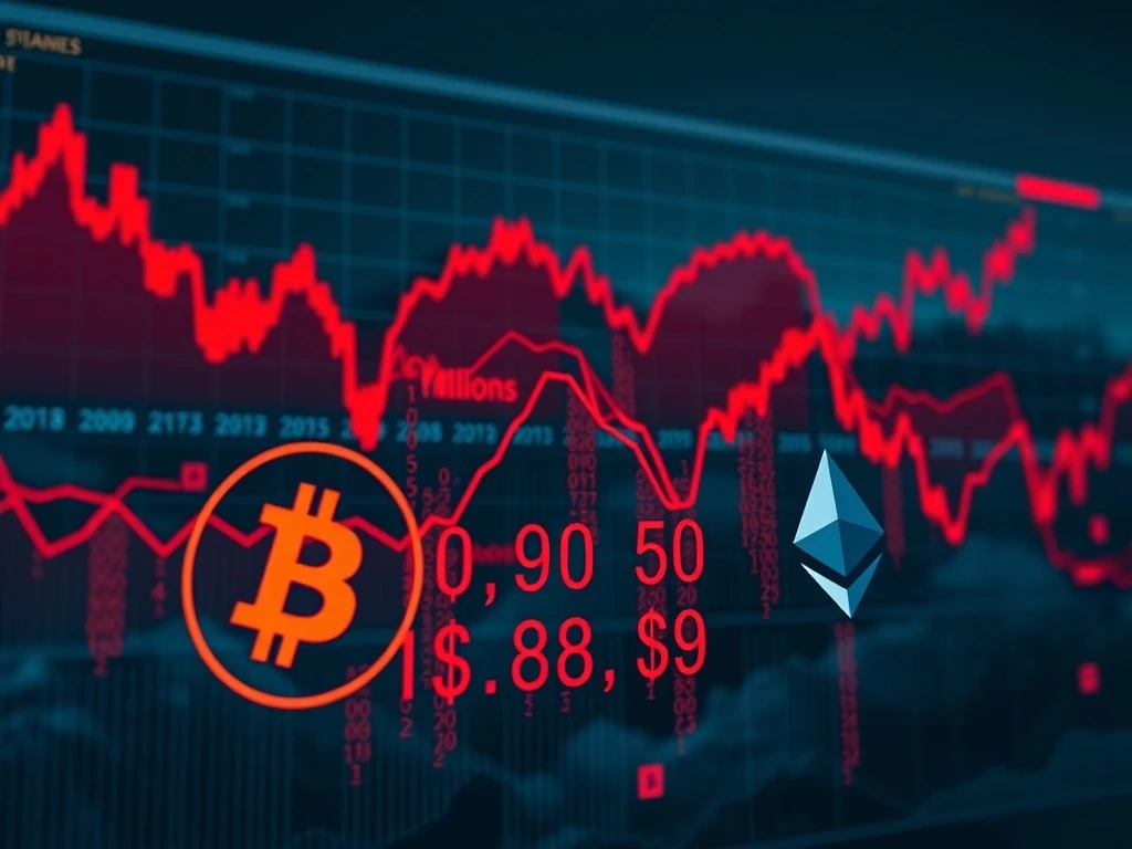 Massive cryptocurrency liquidations cause $870.95 million in losses across Bitcoin and Ethereum markets