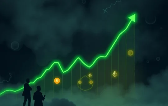 Crypto market cap growth chart defying extreme fear sentiment with Bitcoin and Ethereum rally.