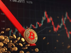 Graph showing crypto sell pressure reaching a 5-year peak as retail investors exit the market