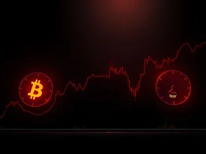 Analysis of crypto sentiment hitting extreme fear levels with Bitcoin price decline comparison chart