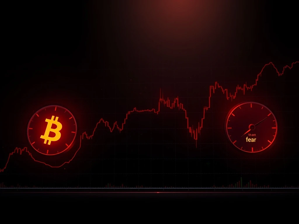 Analysis of crypto sentiment hitting extreme fear levels with Bitcoin price decline comparison chart