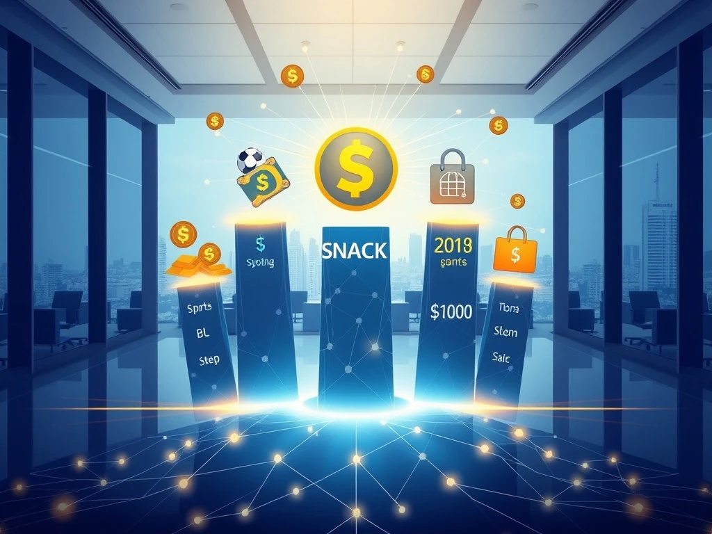 Crypto Snack's five-pillar ecosystem integrating sports, RWA tokenization, iGaming, consumer rewards, and payments with $SNACK token