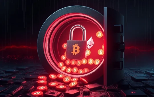 Digital illustration representing the $370 million in cryptocurrency stolen in January 2026 security breaches.