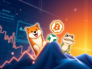 Analysis of four cryptocurrencies with high growth potential in the next bull market: BlockDAG, Shiba Inu, MemeCore, and Pepe.