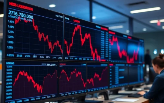 Cryptocurrency futures liquidations causing market volatility and trader margin calls across major exchanges