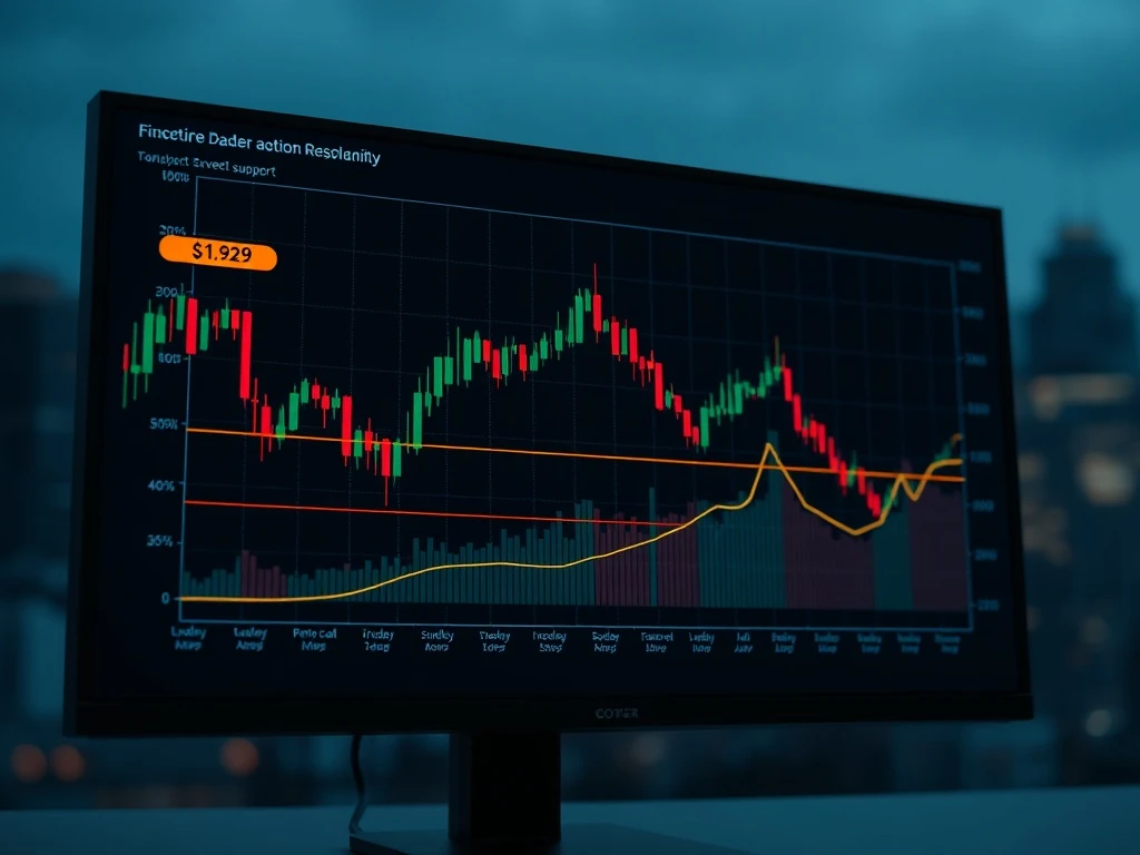 Technical analysis chart showing CryptoNewsInsights price at a critical $1,929 support level for traders.