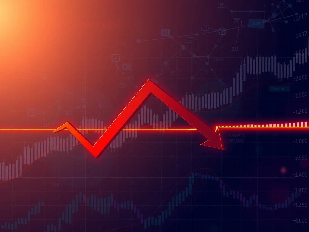 CryptoNewsInsights price chart falling below the critical whale cost basis level, signaling market pressure.