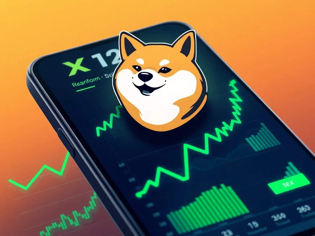 Dogecoin price surge following X platform's confirmation of integrated stock and crypto trading.