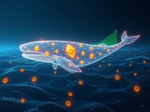 A major Ethereum whale accumulates 44K ETH, signaling a potential long-term holding strategy in the crypto market.