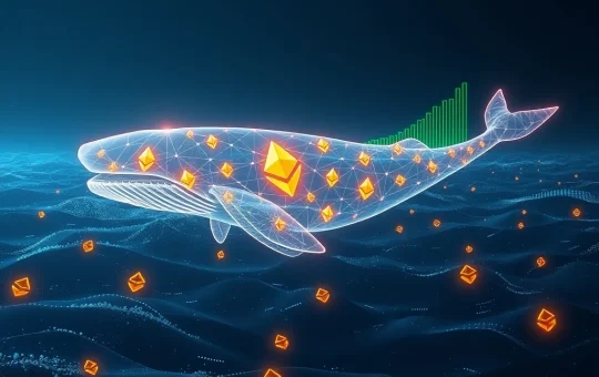A major Ethereum whale accumulates 44K ETH, signaling a potential long-term holding strategy in the crypto market.