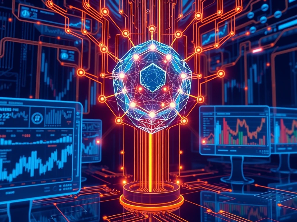 Elon Musk's xAI artificial intelligence analyzing cryptocurrency market data and blockchain patterns