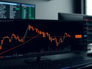 Ethereum price chart forming a critical bearish pennant pattern near $2,000, indicating imminent volatility.