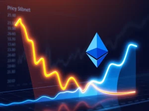 Ethereum price analysis chart showing strong support against Bitcoin for potential rally.