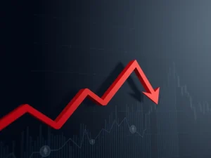 Ethereum price chart showing bearish technical pattern with potential decline below $2,000 support level