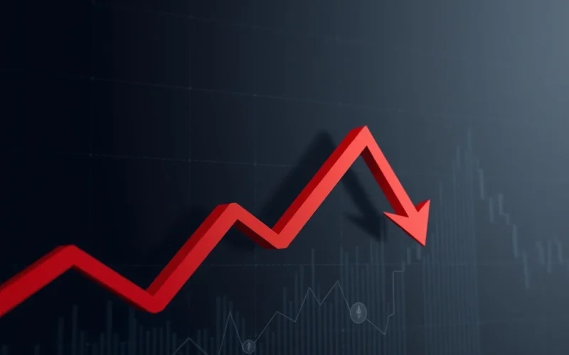 Ethereum price chart showing bearish technical pattern with potential decline below $2,000 support level